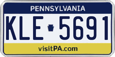 PA license plate KLE5691
