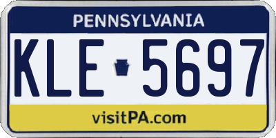 PA license plate KLE5697