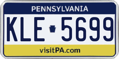 PA license plate KLE5699