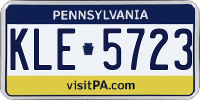PA license plate KLE5723