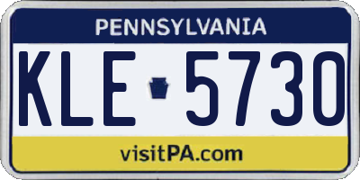 PA license plate KLE5730