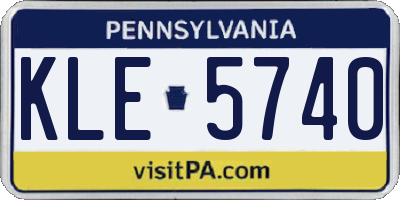 PA license plate KLE5740