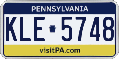 PA license plate KLE5748