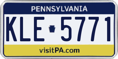 PA license plate KLE5771