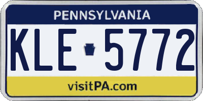 PA license plate KLE5772