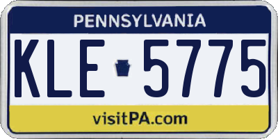 PA license plate KLE5775