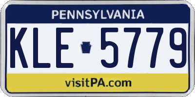 PA license plate KLE5779