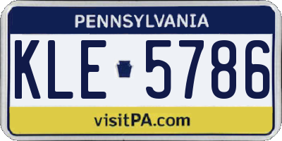 PA license plate KLE5786