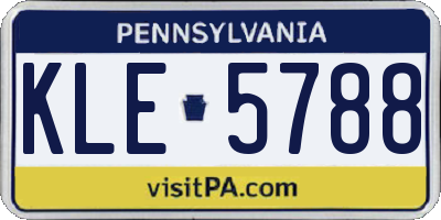 PA license plate KLE5788