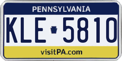 PA license plate KLE5810
