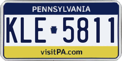 PA license plate KLE5811
