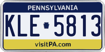 PA license plate KLE5813