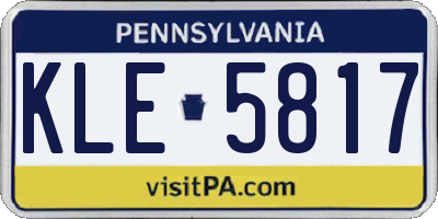 PA license plate KLE5817