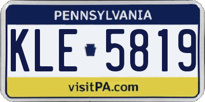 PA license plate KLE5819
