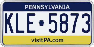 PA license plate KLE5873