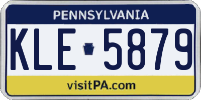 PA license plate KLE5879