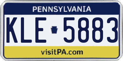 PA license plate KLE5883