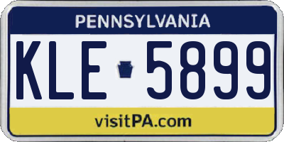 PA license plate KLE5899