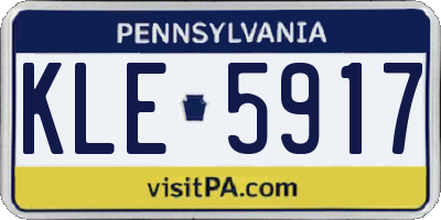 PA license plate KLE5917