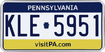 PA license plate KLE5951