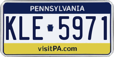 PA license plate KLE5971