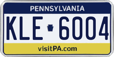 PA license plate KLE6004