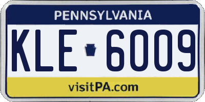 PA license plate KLE6009