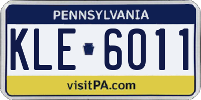 PA license plate KLE6011