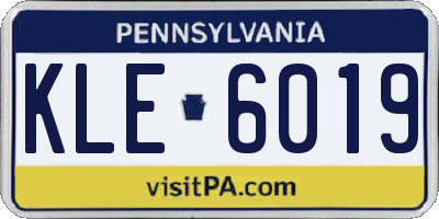 PA license plate KLE6019