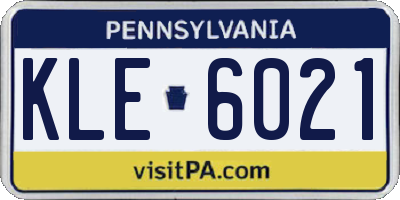 PA license plate KLE6021