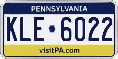 PA license plate KLE6022
