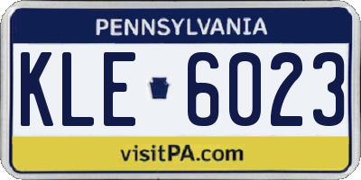 PA license plate KLE6023