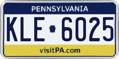 PA license plate KLE6025