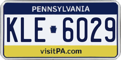 PA license plate KLE6029