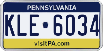 PA license plate KLE6034