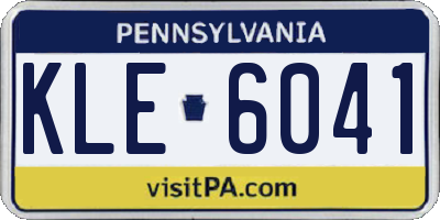 PA license plate KLE6041