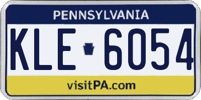PA license plate KLE6054