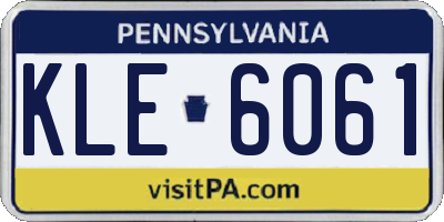 PA license plate KLE6061