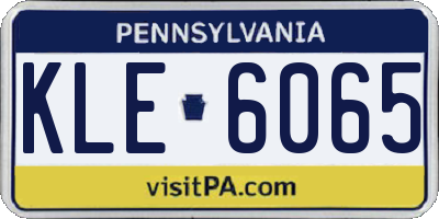 PA license plate KLE6065