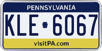 PA license plate KLE6067