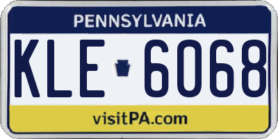 PA license plate KLE6068