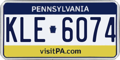 PA license plate KLE6074