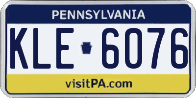 PA license plate KLE6076