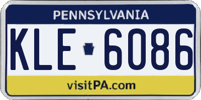 PA license plate KLE6086