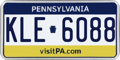PA license plate KLE6088