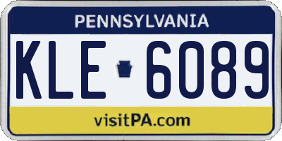 PA license plate KLE6089