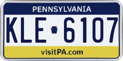 PA license plate KLE6107