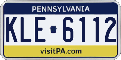 PA license plate KLE6112