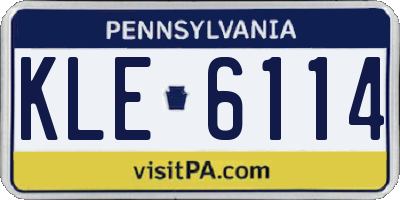 PA license plate KLE6114