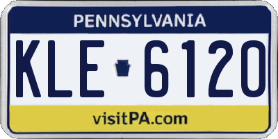 PA license plate KLE6120